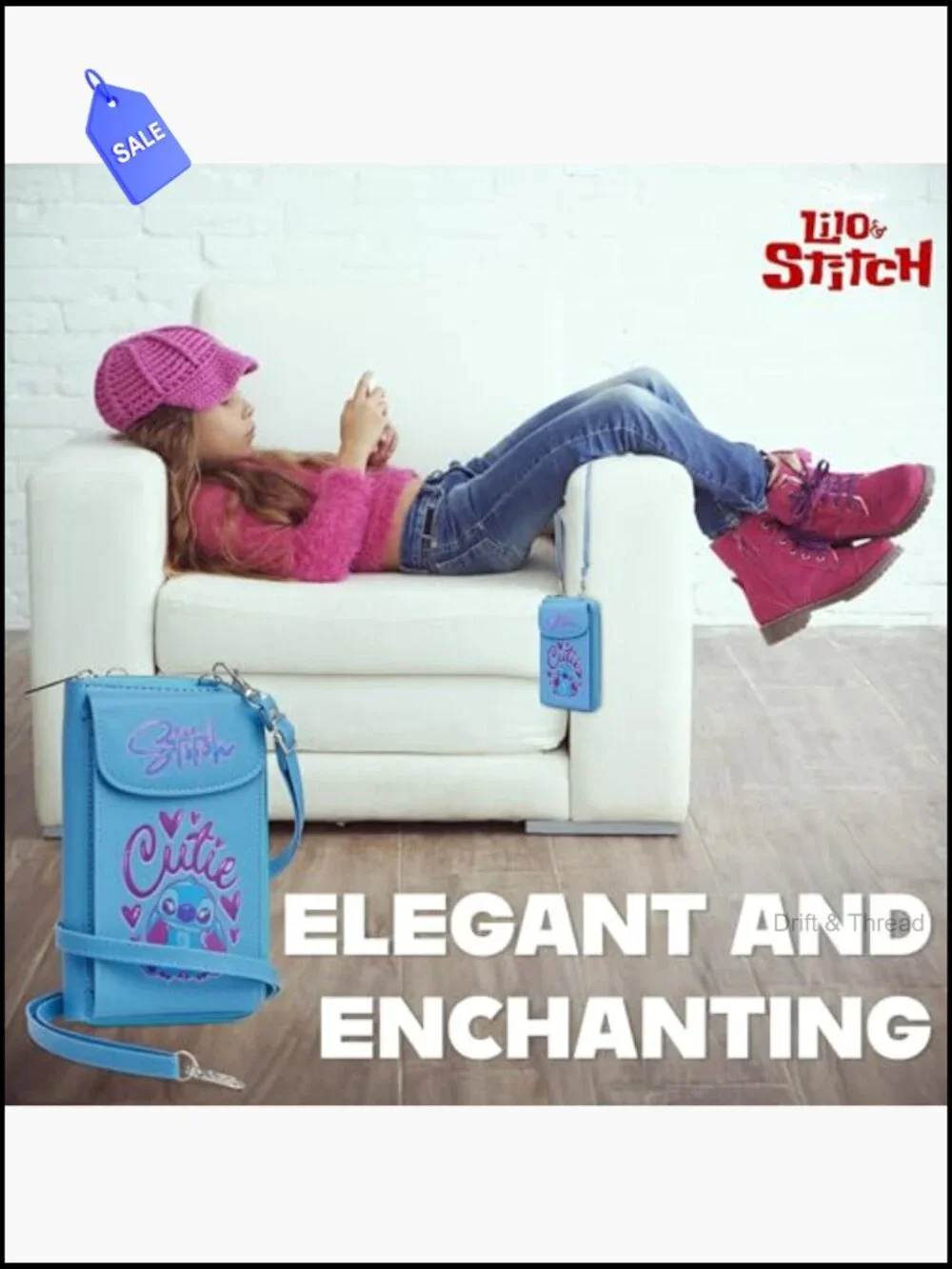 Disney Stitch Crossbody Phone Bag with Card Slots